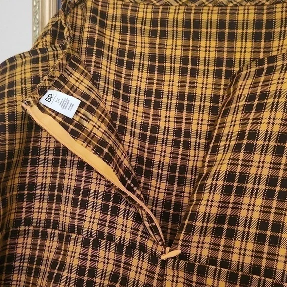 Preppy Plaid Minidress Fall Dress Size 1X Pumkin Patch photos Rockabilly Gingham - Picture 8 of 9